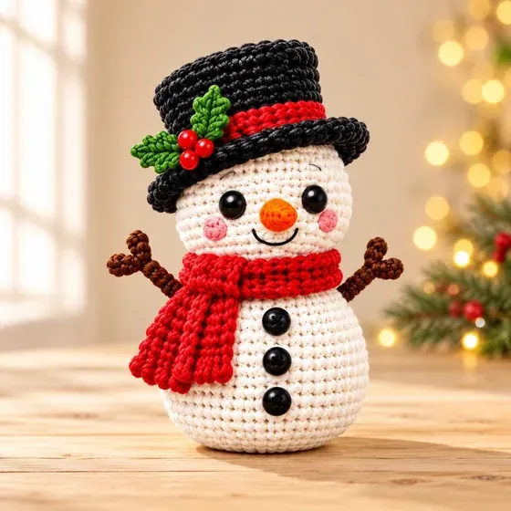 Muñeco de nieve con sombrero de copa