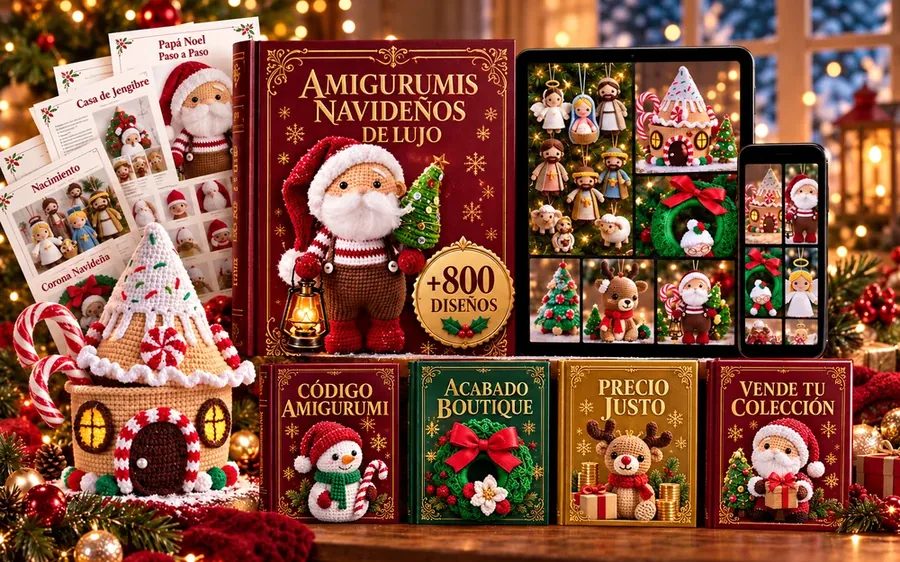 Amigurumis Navideños de Lujo — La Colección completa, con sus cuatro bonos